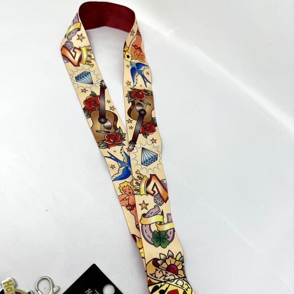 Vintage Hard Rock Hotel Las Vegas Keychain Lanyard Metal Classic Collect RARE - Picture 3 of 5